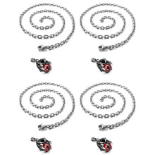 4X Roestvrij Stalen Hanger Ketting CZ  Draak Klauwen Kraal Gotische Mannen, 23 Inch Ketting