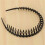 5X Cerchietto in Plastica Dentato Nero per Donna 4