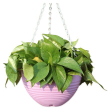 Resin Hanging Basket Planter Plant Hanging Outdoor-Purple