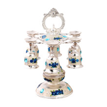 Récipient de boisson en alliage de zinc de-Argent Blanc Bleu Fl