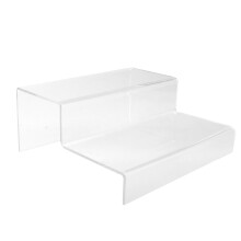 1St Acryl Schuhregal Zweistöckig Transparenter Verkaufsständer