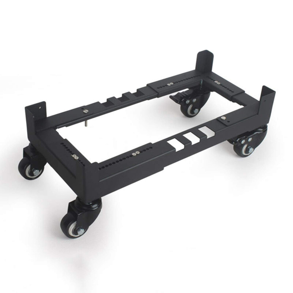 Adjustable Metal Cpu Tower Stand With Locking Caster Wheels, Spacesaving Desktop Computer Holder, Small Black 9771547499893