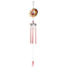 Metal Wind Chime Iron Moon Design for Outdoor Garden Patio Decor, Hanging Wind Bells Pendant 78x12x8cm