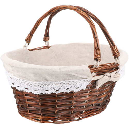 1Panier De Fruits En Osier Pour Extérieur