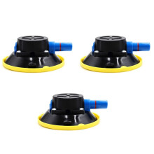 3X 4,5 Inch 125 mm Concave Vacuümbeker Heavy-Duty Handpompzuignap met M6 Schroefdraad voor Auto's