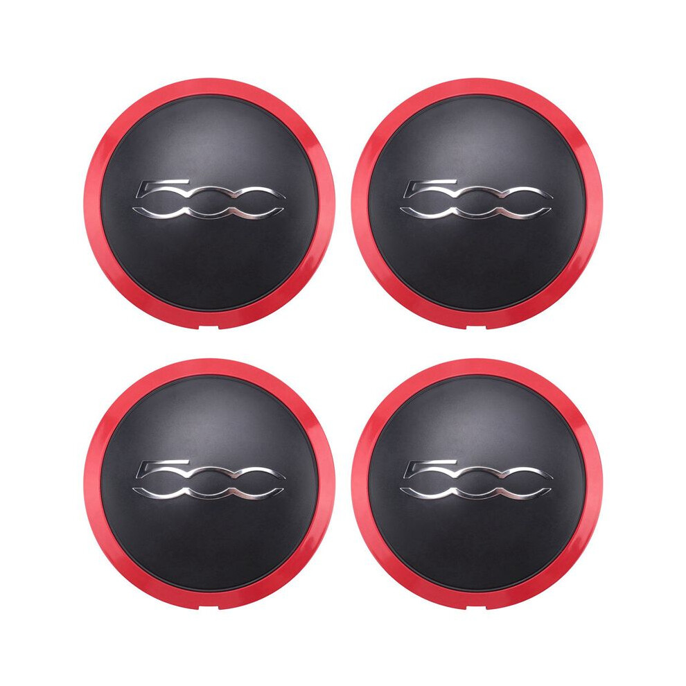 4Pcs 133Mm Hubcap For 500 Wheel Centre Hub Caps Emblem Sticker 68078419Ac 68078421Ac 51884863 Red 6034272749552