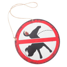 Vintage Schild No Dog Poop Für Außenbereich Hängend Zur Gartenreinigung