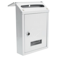 Wit Metalen Buitenbrievenbus Vintage Lockable Muurbrievenbus