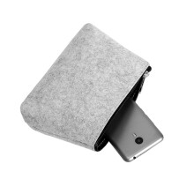 1Stk Universal Aufbewahrungstasche Hellgrau Netzteil Kabel Reise Etui
