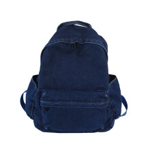 1Stk Retro Denim Schulrucksack Aus Strapazierfähigem Stoff Blau