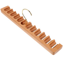 gürtelhalter organizer aus holz für kleiderschrank accessoire