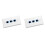 2Pack 3-Port Ethernet Wall Plate, RJ45 Wall Plate with RJ45  Inline Coupler Insert,Cat6  Jack Wall Plate 1