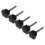 5pcs M8 x 50mm Thread Replacement Star Hand Knob Tightening Screw Black Silver Tone 1