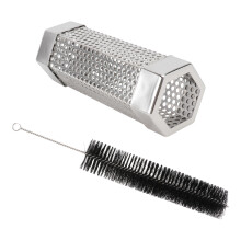 1Set Grill Smoker Mesh Tube Edelstahl Silber Langlebig Für Bbq Genuss