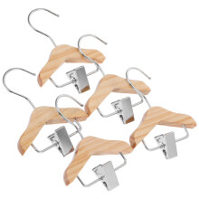 15Stk Kinderkleiderbügel Aus Holz Mit Clip Baby- Und Kleinkindzimmer