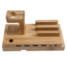 Ladestation Stand Holz 3 In 1 Bambus Halterung Für Apple Watch iPhone