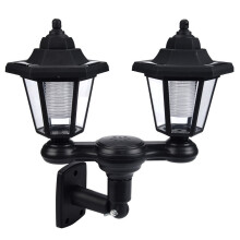 Solarbetriebene Wandlampe Schwarz Für Den Außenbereich Langlebig