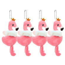12 stück plüsch flamingo schlüsselanhänger cartoon taschen deko