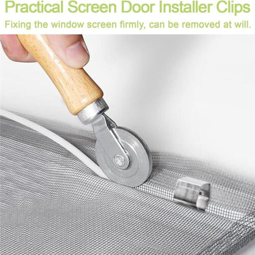 Screen Retainer Clips, 30Pcs Window Screen Installer Clips for Installing Patio, Balcony and Garage Window Screen Tool 2