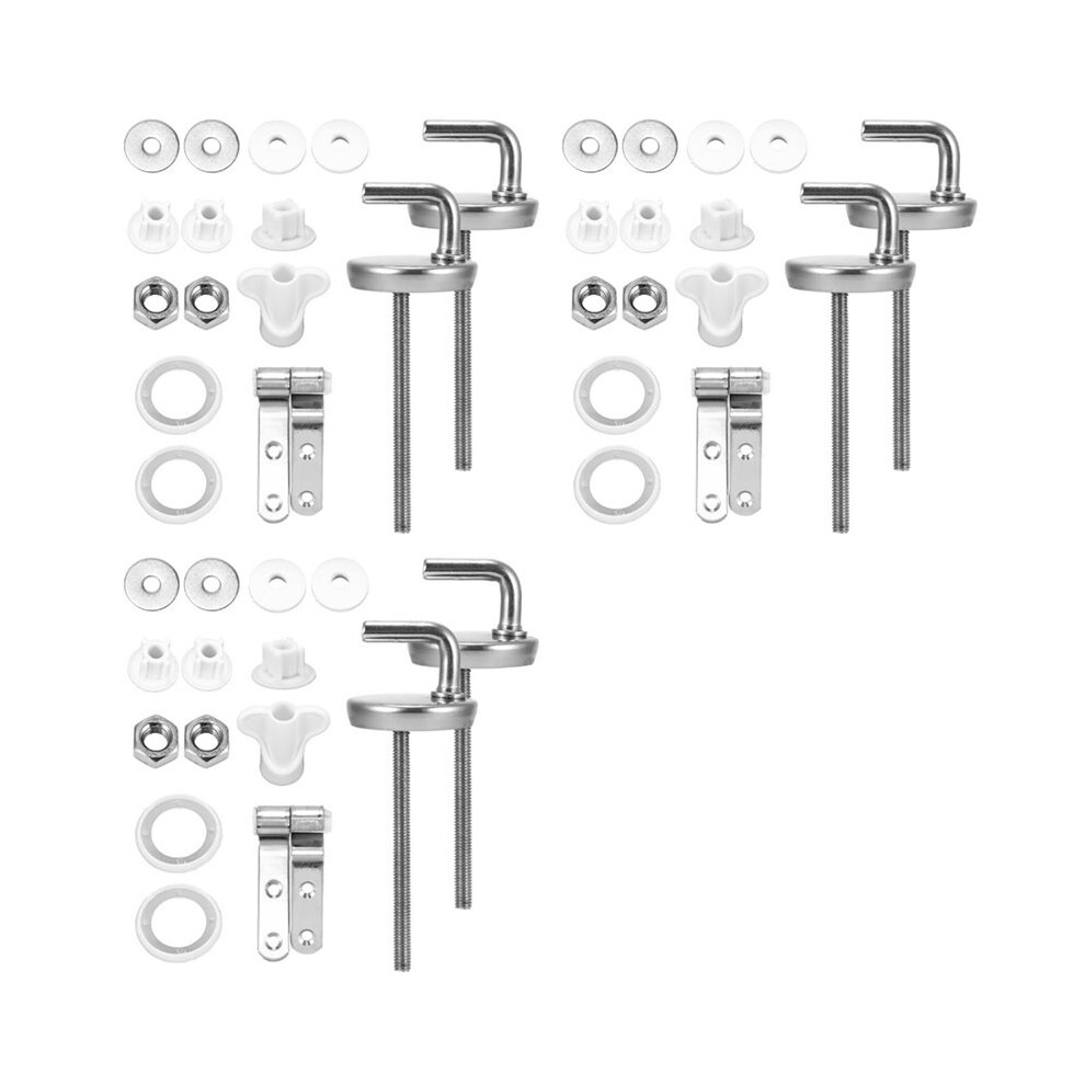 6X Toilet Hinges Universal Top Fix Hinge Stainless Steel Replacement Toilet Parts 6034173444686
