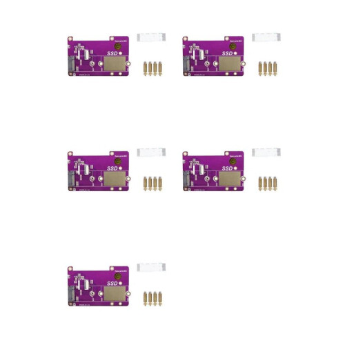 5X for Raspberry Pi5 SSD Expansion Board for Raspberry Pi5 PCIE to M.2 NVME SSD Interface Expansion Board Module,C