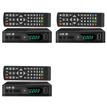 3X DVB-T2 TV Tuner Terrestrial Satellite TV Receiver Digital TV Decoder HEVC DVBT2 H.264 HD TV Boxs EU Plug