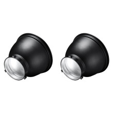 2X Standard Reflector Diffuser Lamp Shade Dish 55 Angle for Bowen Mount Studio Strobe Flash Light Speedlites