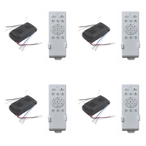 4X Universal Ceiling Fan Remote Control Kit Low Voltage 50w  Fan Light Driver Controller 6-Speed & Timing Remote 1