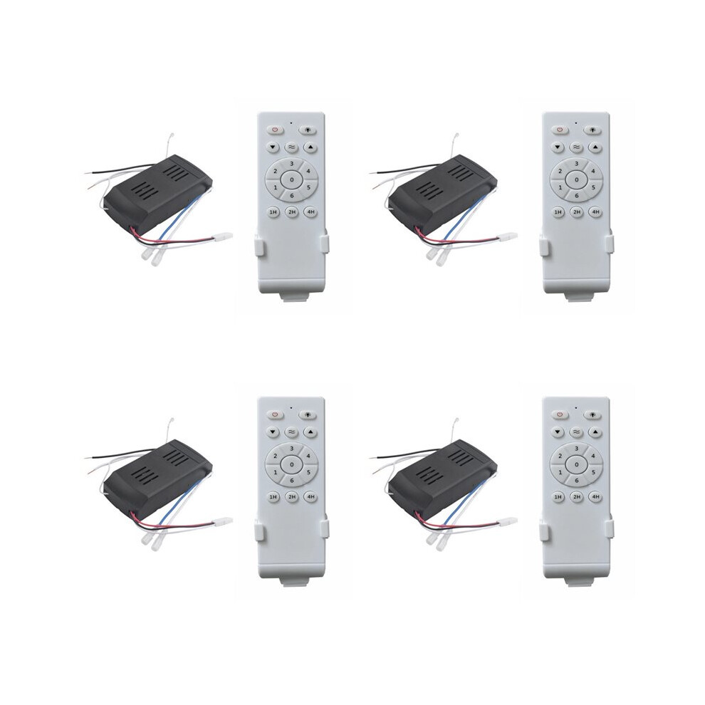 4X Universal Ceiling Fan Remote Control Kit Low Voltage 50W Fan Driver Controller 6-Speed & Timing Remote Light 6032204835328