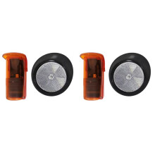 2X Capteur Photoélectrique Infrarouge à Réflecteur Longue Portée 12-24 V CC/CA pour Portail Automatique avec Couvercle Étanche