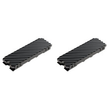2X Dissipateur Thermique NVMe pour SSD M.2 2280, Disque Dur SSD M.2 2280, Dissipateur Thermique en Aluminium, Radiateur de Dissipation Thermique pour
