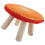 Creative Taburete Madera Naranja Forma Setas Antideslizante Calzado 1
