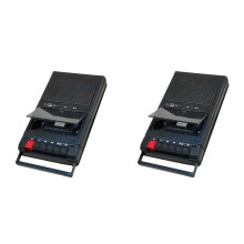 2X Lecteur de Cassettes USB Portable Multifonction Rétro, Enregistreur de Musique, Haut-Parleurs Intégrés