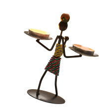 Bougeoir classique en métal pour femme africaine,-Section B
