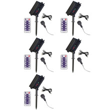 5X Solar Battery Box Kit Pack Powered Lithium Panel Light with Remote Control for Led String Strip Lamp 24V DIY
