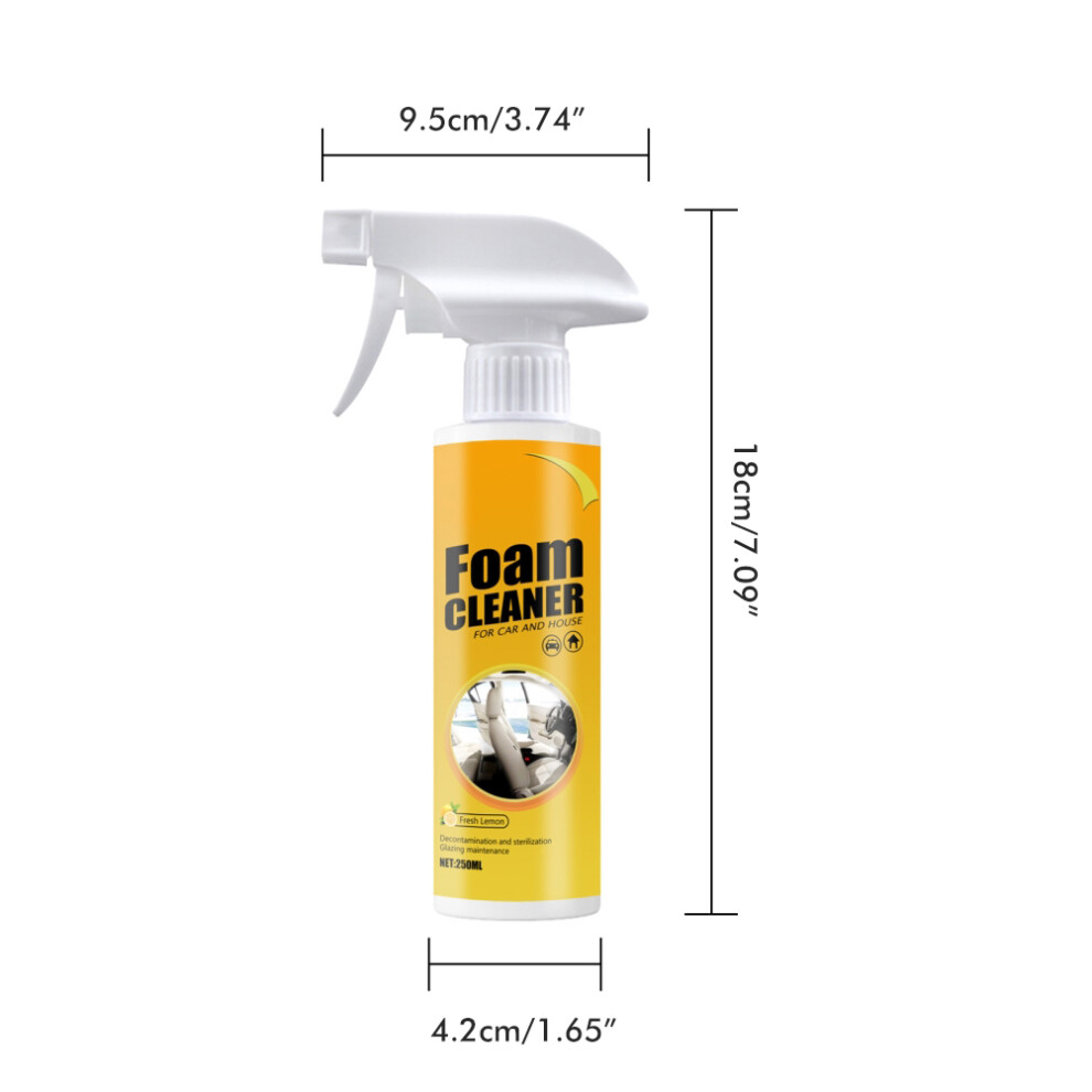 250Ml Multi-Purpose Foam Cleaner Auto Interior & Home Cleaning, Anti-Fade 6941391267587