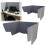Foldable Desk Divider 2Pcs Grey 31in Privacy Panel for Office and School with Noise Reduction 1