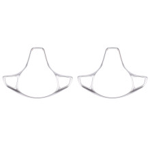 2X Car Steering Wheel Button Frame Trim Cover for Vito 2017 Silver Chrome
