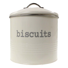 Apollo Round Cream Biscuit Storage Tin Canister