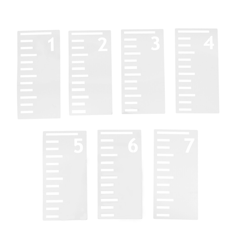 21Pc Diy Growth Chart Stencils Kids Measuring Ruler Wall Decor White Solustre