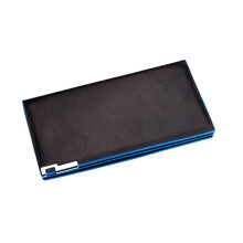 Black Mens Wallet Leather Holder for Men Business Card Storage