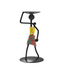 Iron Sculpture Candle Holders Creative Metal African-Type A