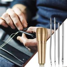 Leather Sewing Cone Set, 52 Pieces Leather Sewing Straight Needle and Curved Crochet Shoe Canvas Repair