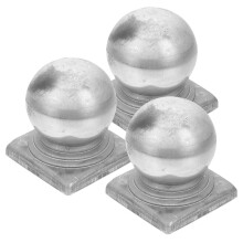 6Pcs Iron Fence Post Caps Silver Durable Metal Covers for Home Fence