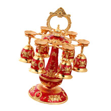 Luxe zinklegering whiskykarafset met elegante-Gouden Rood