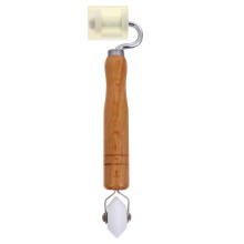 2Pcs Construction Tool Seam Roller Wooden Handle for Home Use Coffee