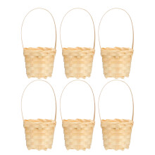 6 Pcs Foldable Laundry Basket Kitchen Bin Woven Doll Flower