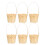 6 Pcs Foldable Laundry Basket Kitchen Bin Woven Doll Flower 1