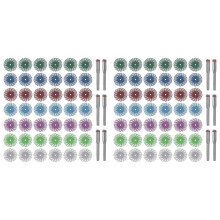 84pcs 1 Inch Radial Bristle Disc Kit with 1/8 Inch Shank for Rotary Tool Mixed Grit Abrasive Brush -Polishing Pad