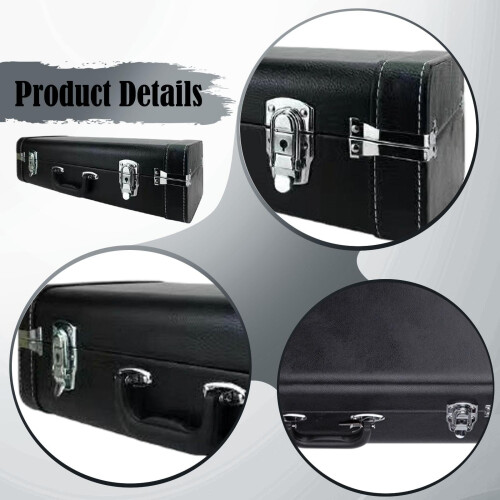 Black Shockproof Saxophone Case with Thick Padded Interior and Lightweight Carry Handle 2